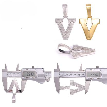 VVS Moissanite Letters Pendant