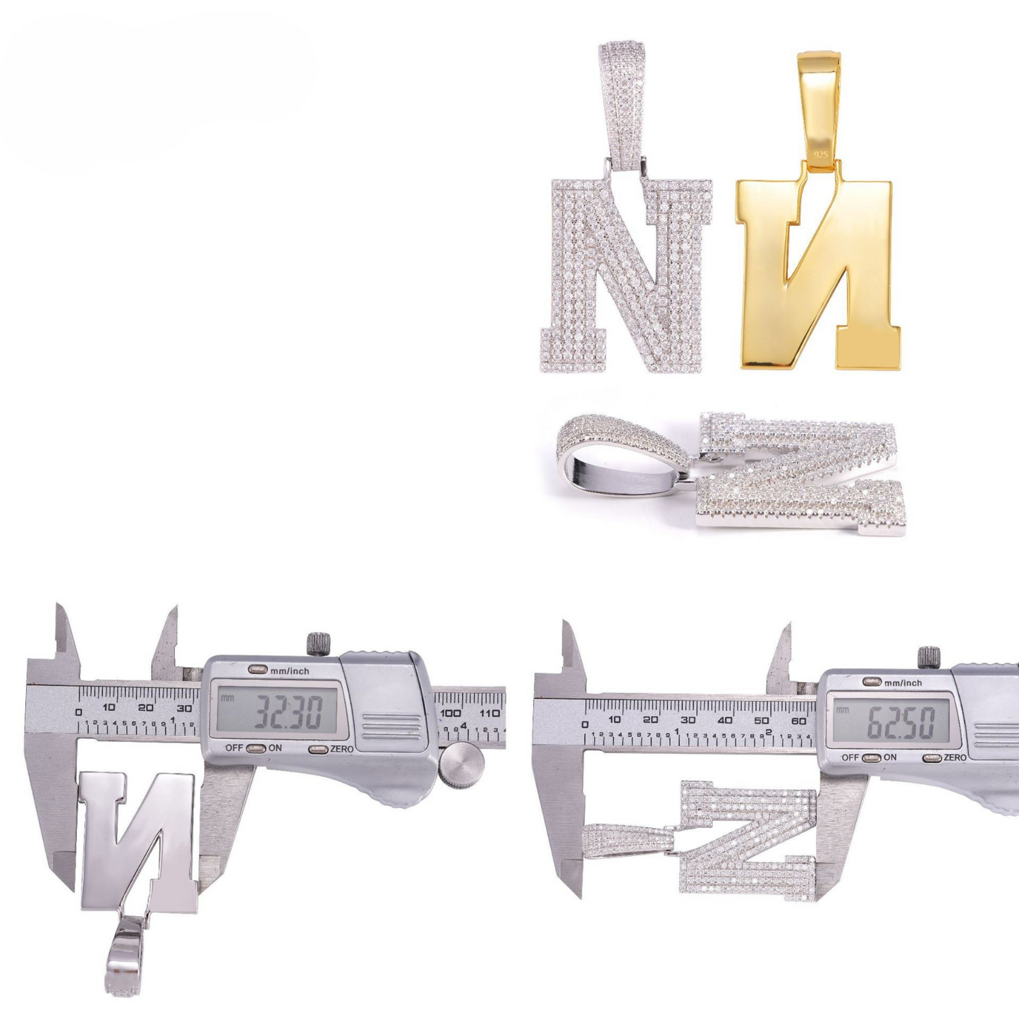 VVS Moissanite Letters Pendant