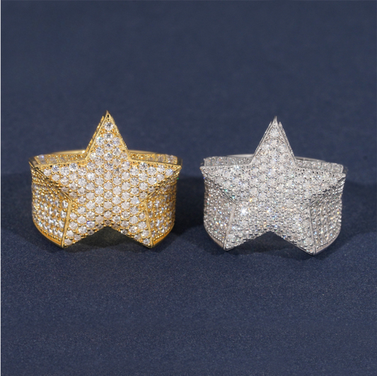 VVS Moissanite Star Ring