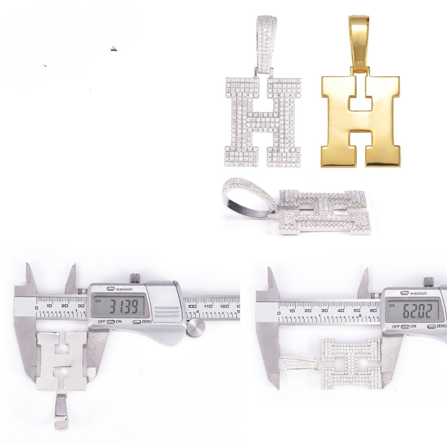 VVS Moissanite Letters Pendant