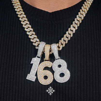 VVS Moissanite Numbers Pendant