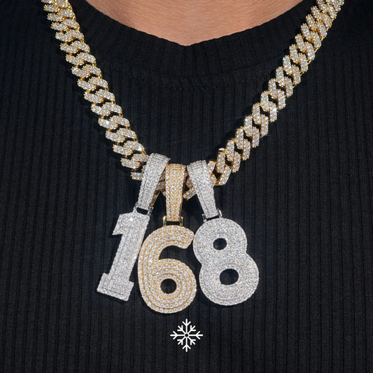 VVS Moissanite Numbers Pendant