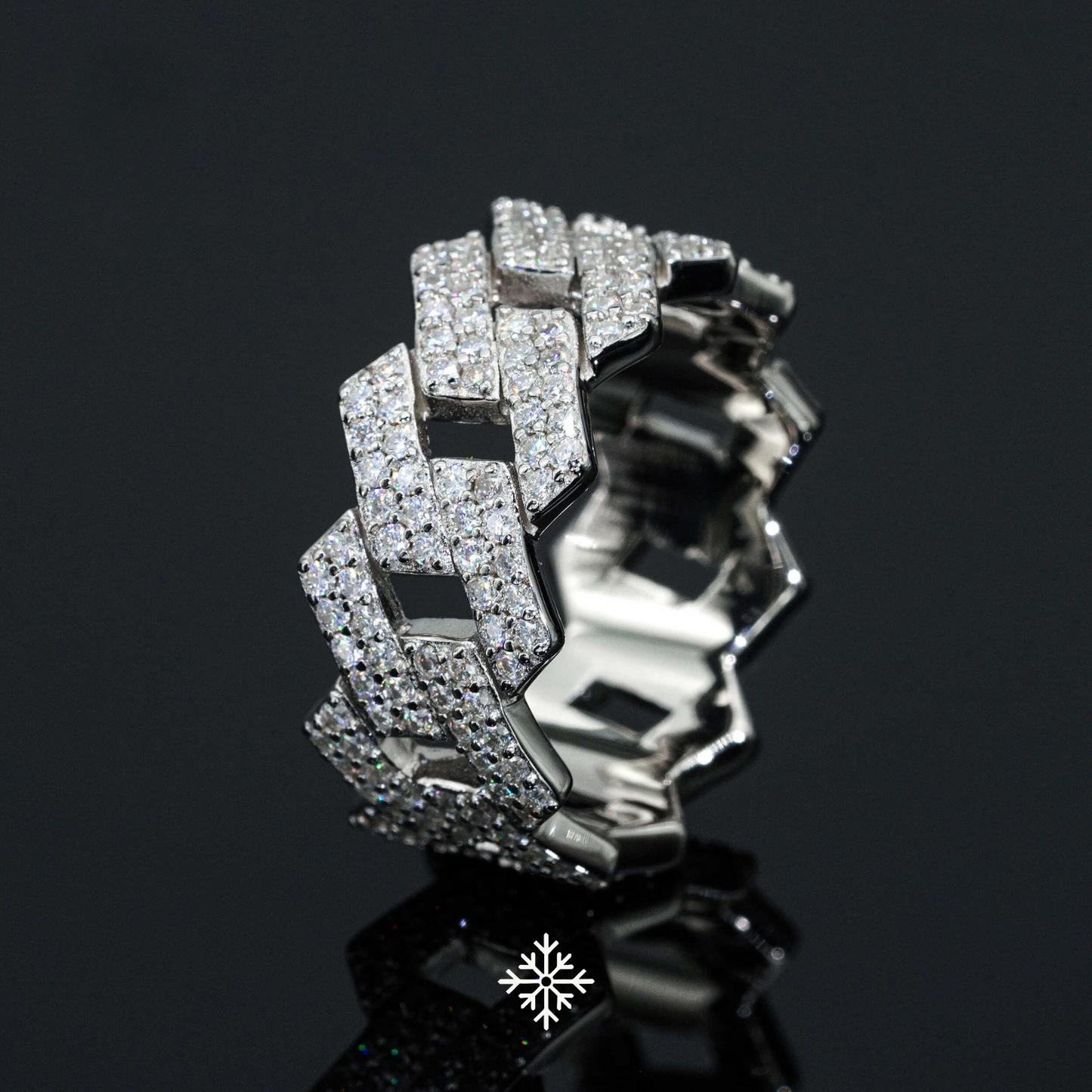 VVS MOISSANITE CUBAN RING