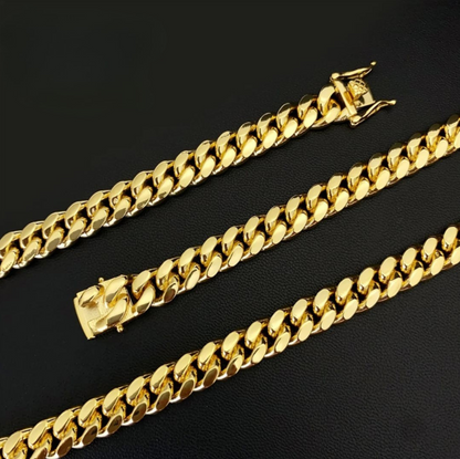 Miami Cuban Link Chain/Bracelet 8MM Silver 925