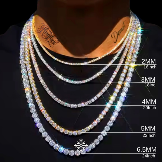 VVS MOISSANITE TENNIS CHAIN (ALL SIZES)