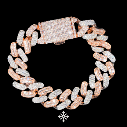 VVS MOISSANITE 16MM TWO-TONE CUBAN CHAIN/BRACELET