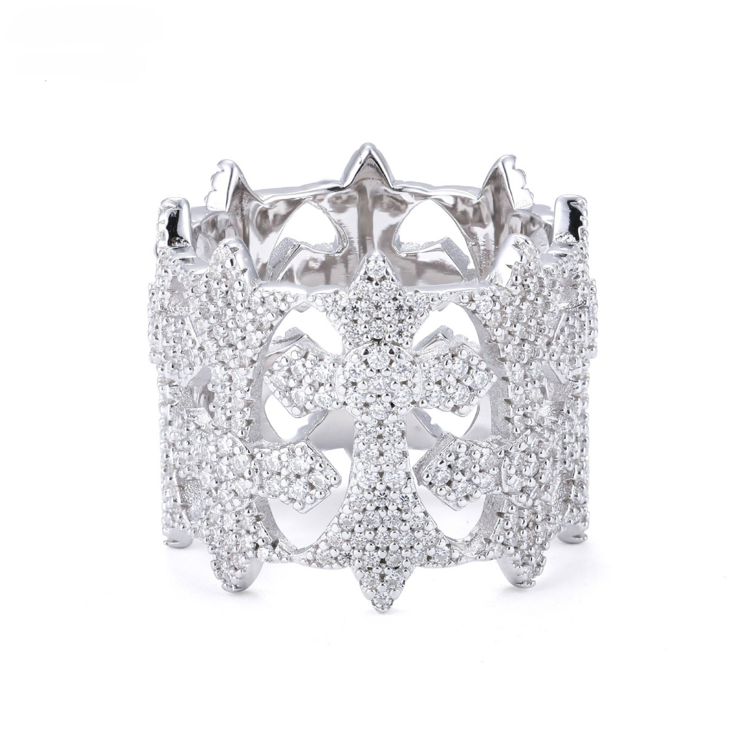VVS MOISSANITE ROYAL CROSS RING