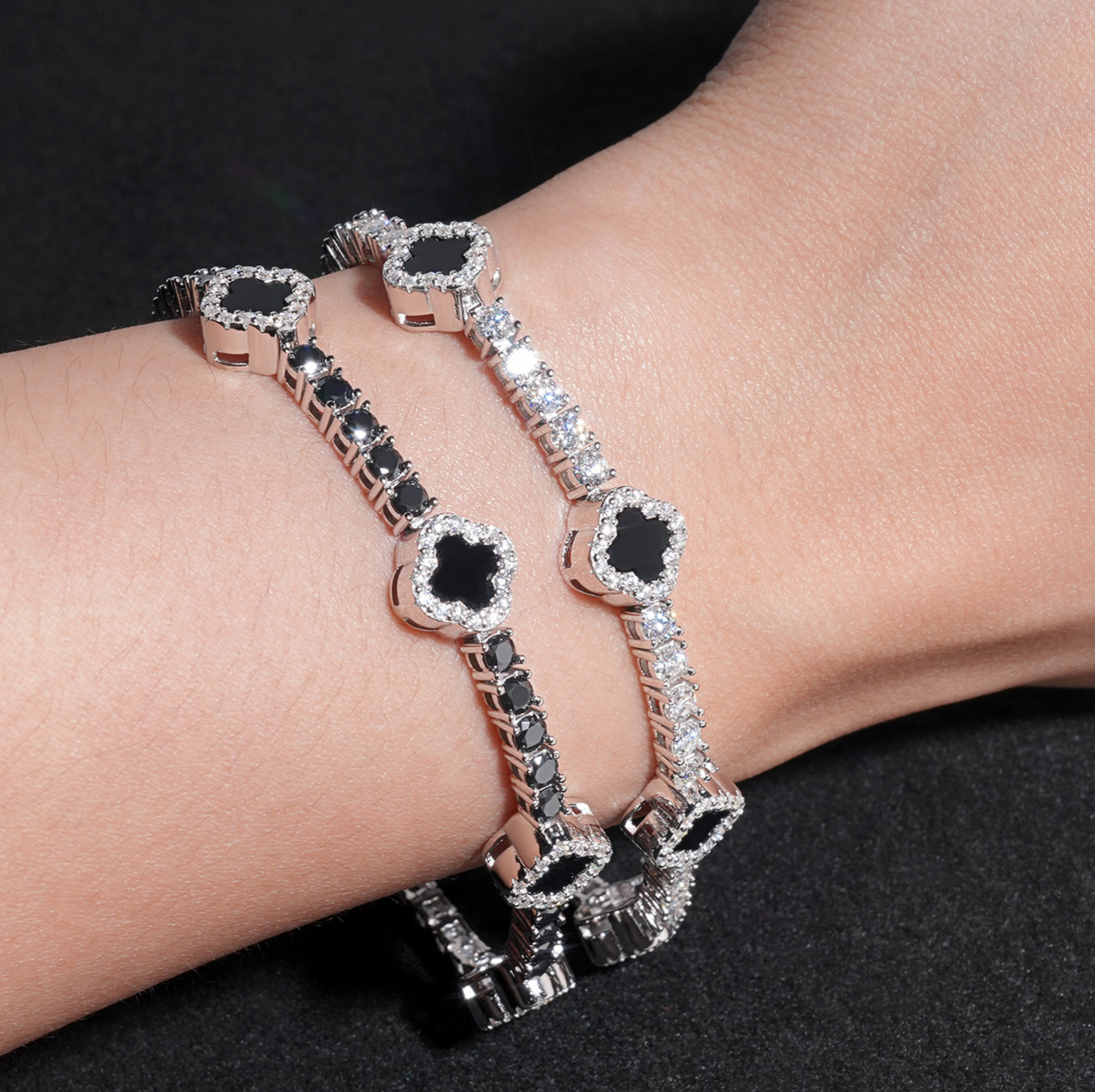 VVS Moissanite Four Leaf Clover Chain/Bracelet