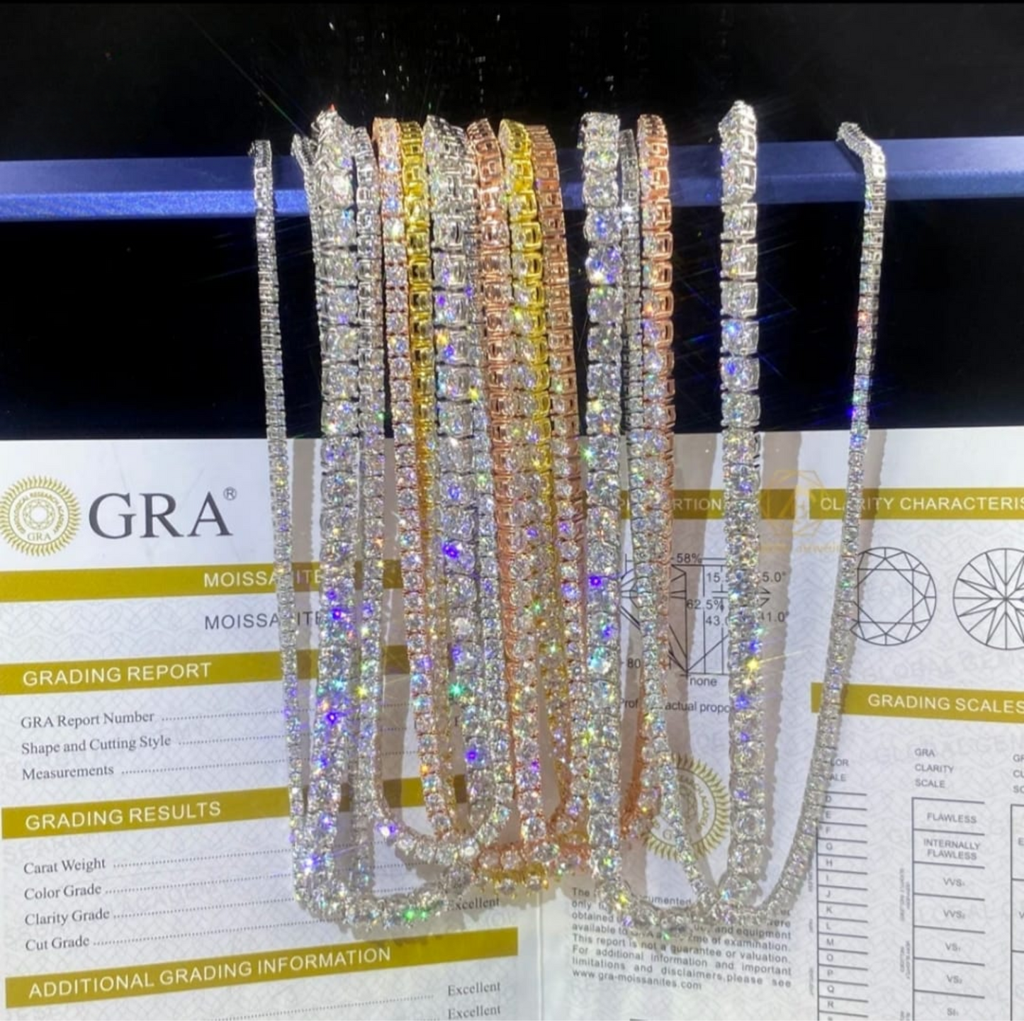 VVS MOISSANITE TENNIS CHAIN (ALL SIZES)