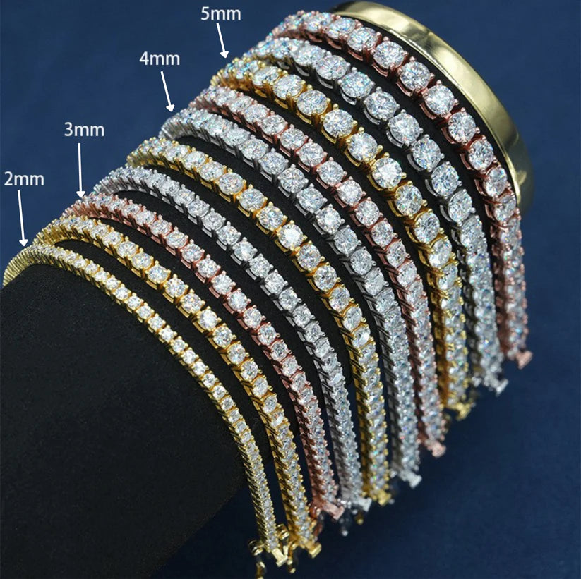 Iced Out Tennis Chain 18K Gold Plated