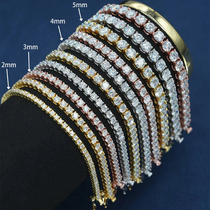 Iced Out Tennis Chain 18K Gold Plated