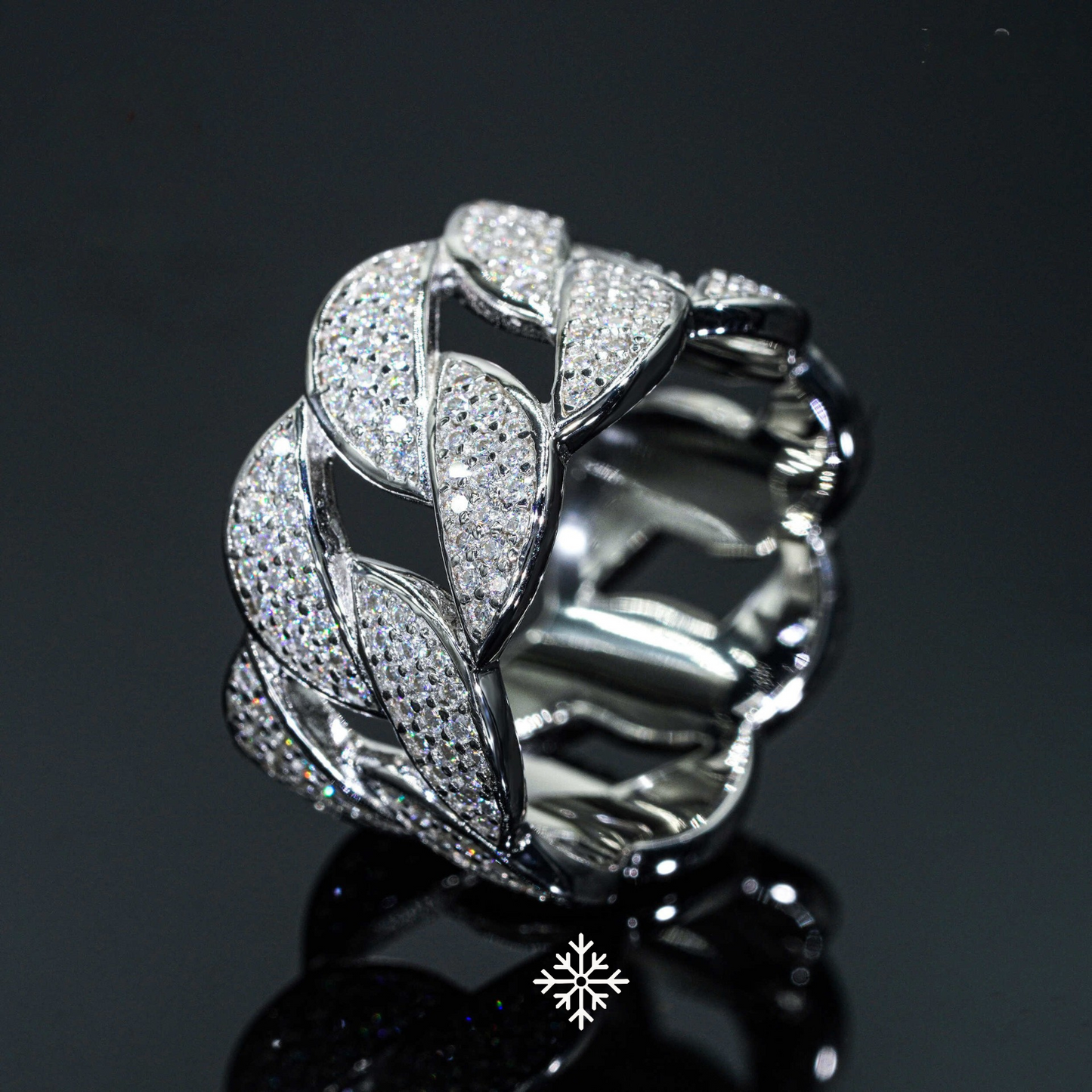VVS MOISSANITE CUBAN RING