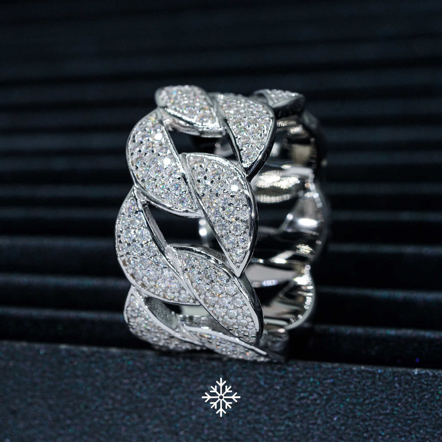 VVS MOISSANITE CUBAN RING