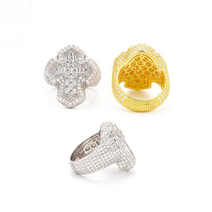 VVS MOISSANITE CROSS RING