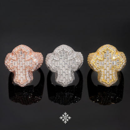 VVS MOISSANITE CROSS RING