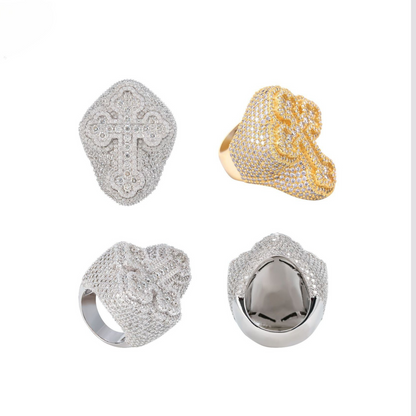VVS MOISSANITE CROSS RING