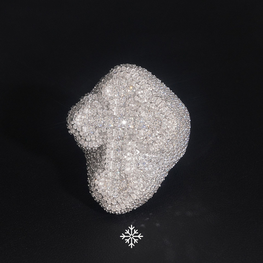 VVS MOISSANITE CROSS RING