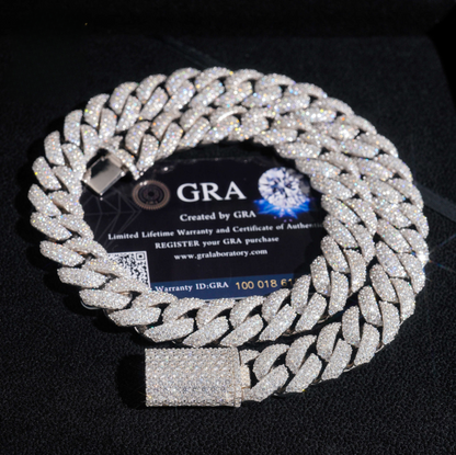 VVS MOISSANITE PRONG CUBAN CHAIN/BRACELET