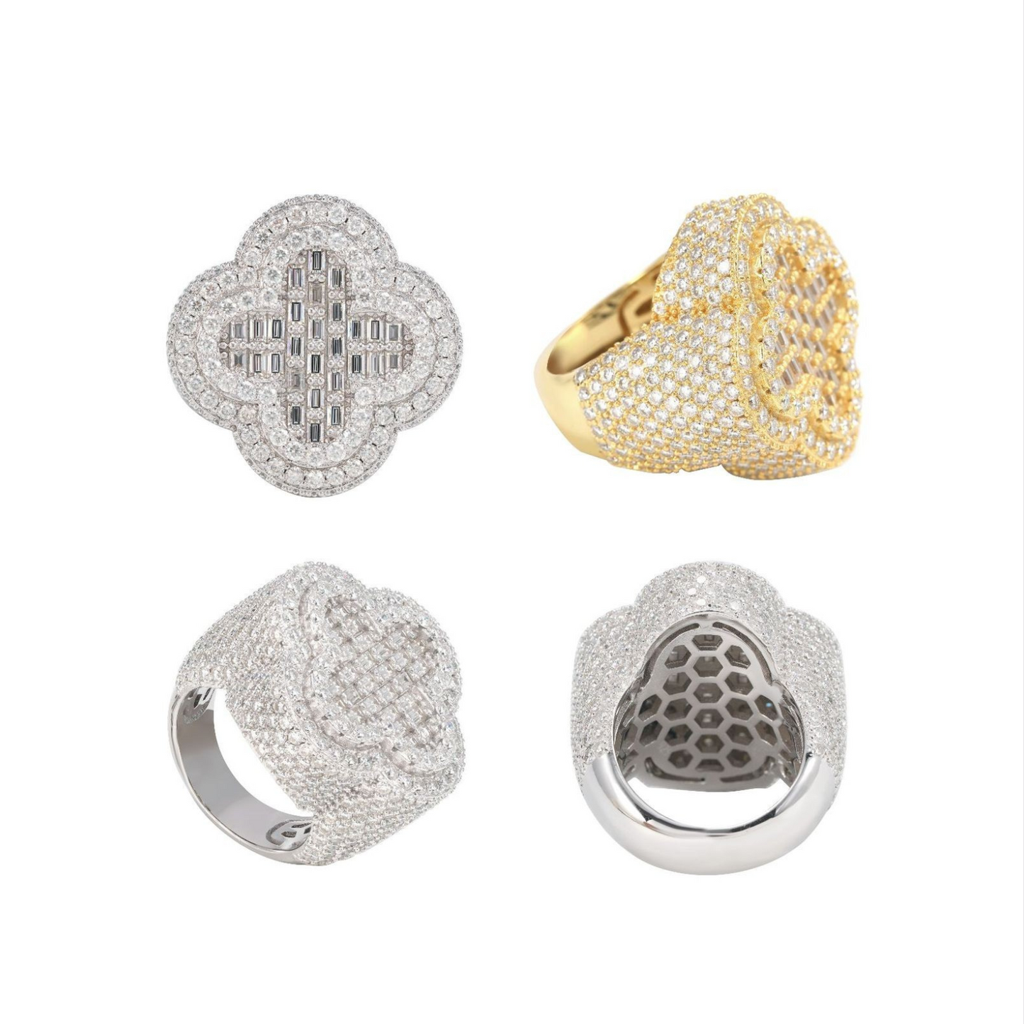 VVS MOISSANITE  CLOVER RING