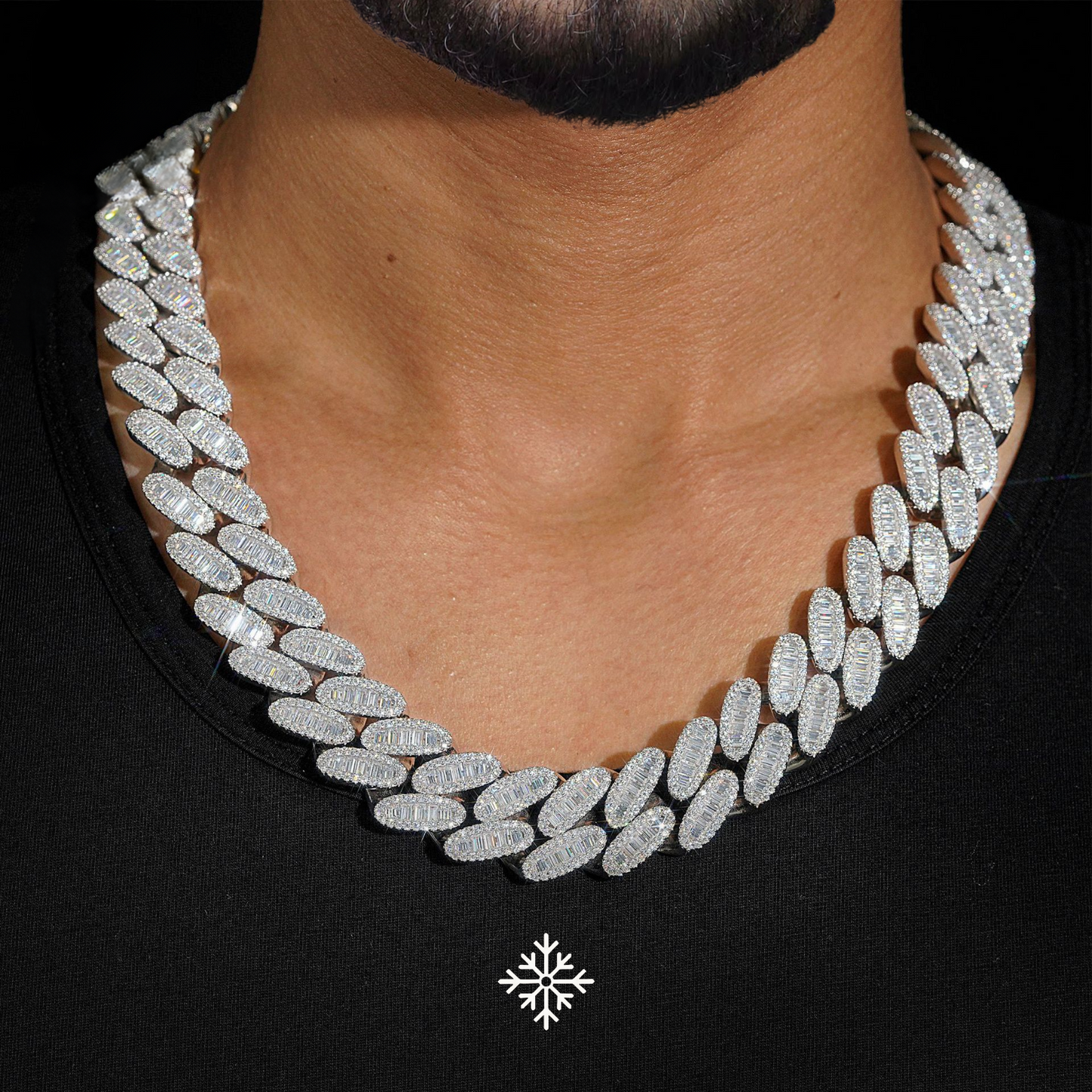 VVS MOISSANITE 20MM BAGUETTE CUBAN CHAIN/BRACELET