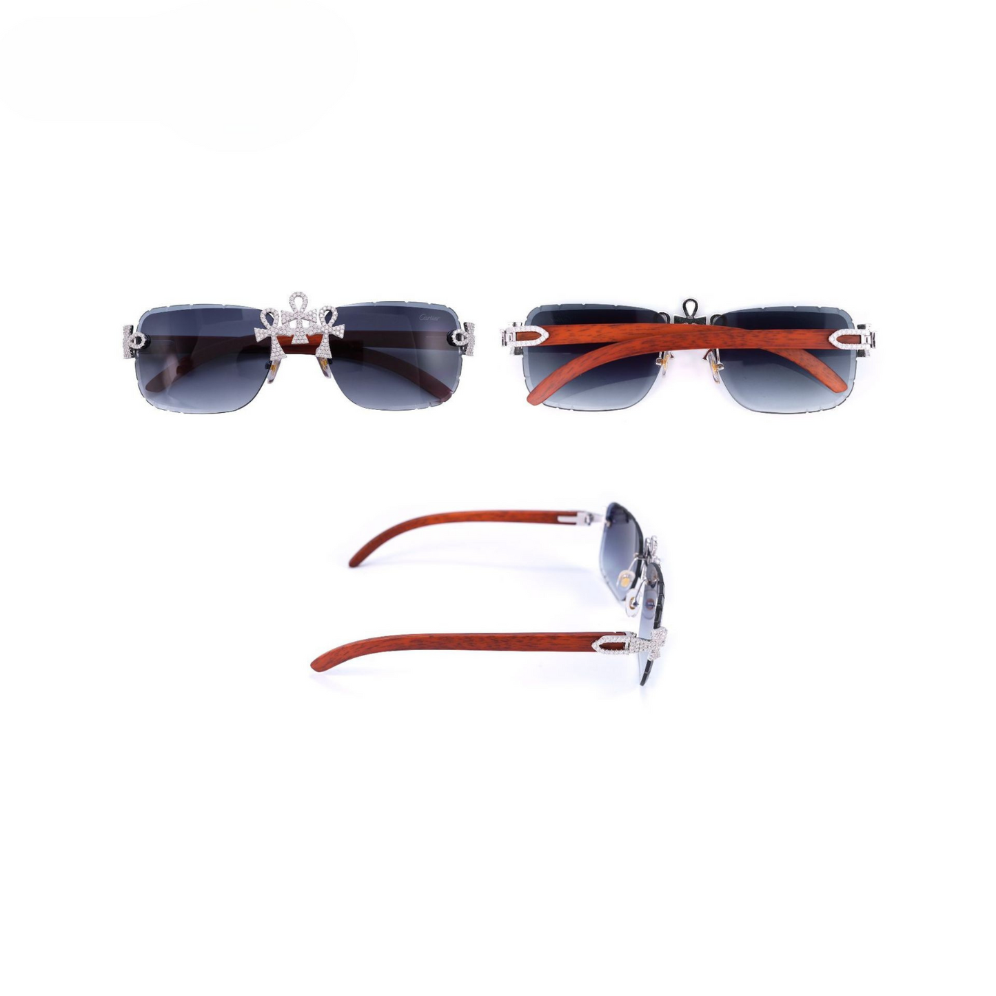 VVS Moissanite Tripple Cross Sunglasses