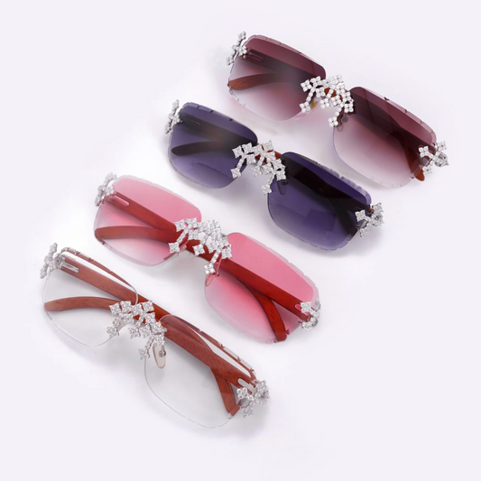 VVS Moiisanite Tripple Cross Glasses