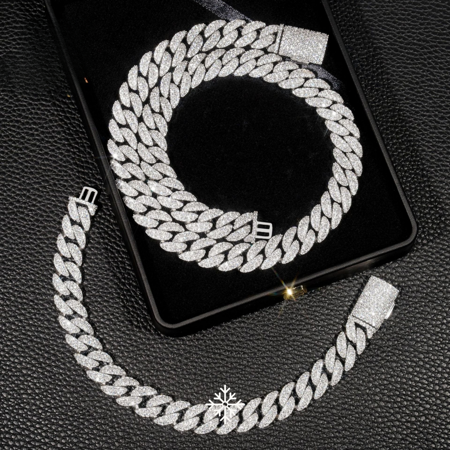 VVS MOISSANITE PRONG CUBAN CHAIN/BRACELET