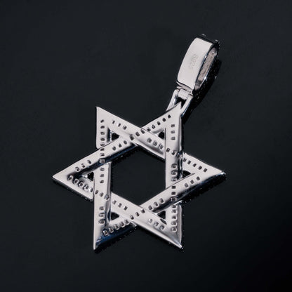 VVS MOISSANITE STAR OF DAVID PENDANT