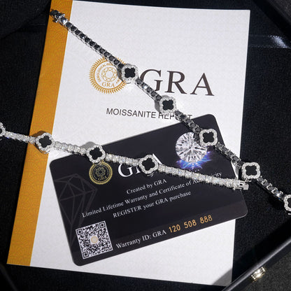 VVS Moissanite Four Leaf Clover Chain/Bracelet