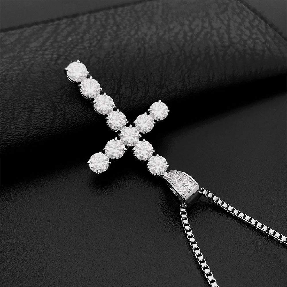 VVS MOISSANITE CROSS PENDANT (ALL SIZES)