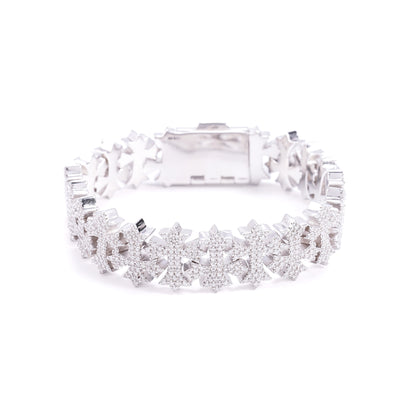 VVS MOISSANITE CROSS LINK BRACELET/CHAIN