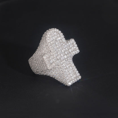 VVS MOISSANITE CROSS RING