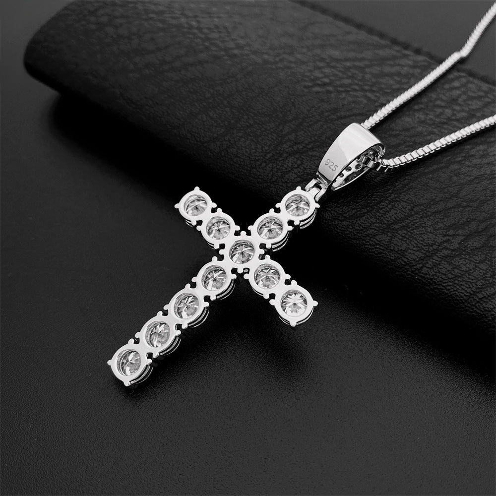 VVS MOISSANITE CROSS PENDANT (ALL SIZES)
