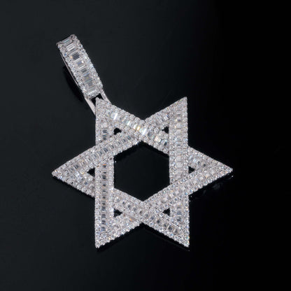 VVS MOISSANITE STAR OF DAVID PENDANT