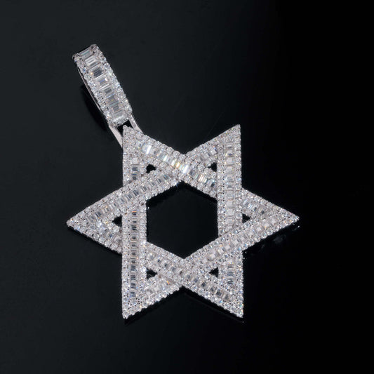 VVS MOISSANITE STAR OF DAVID PENDANT