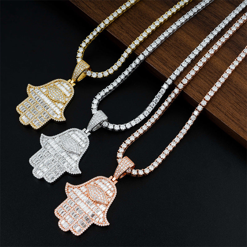 VVS Moissanite Hamsa pendant