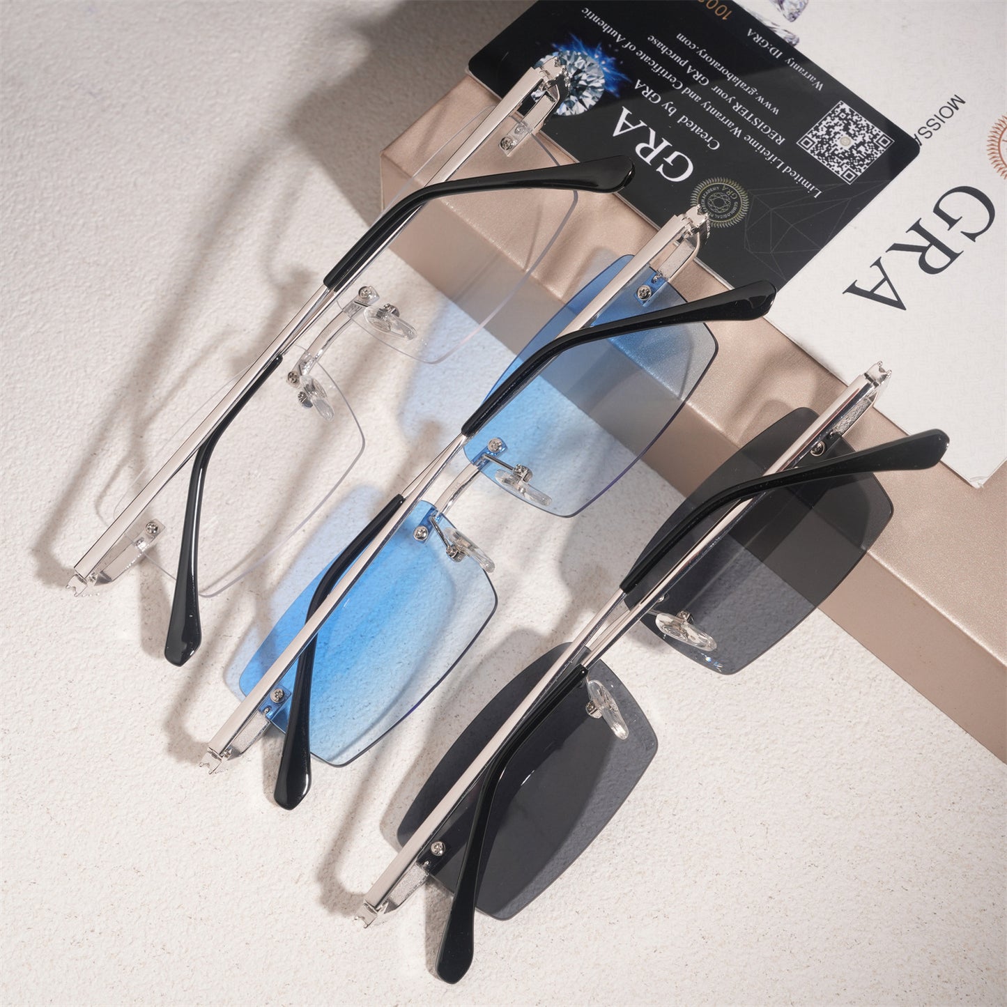 VVS Moissanite Rimless Glasses