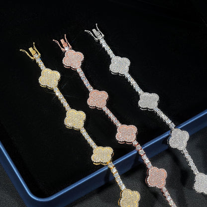 VVS MOISSANITE ALHAMBRA BRACELET/CHAIN