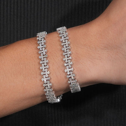 VVS MOISSANITE CROSS LINK BRACELET/CHAIN