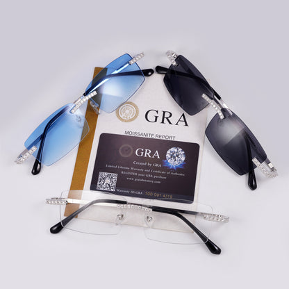 VVS Moissanite Rimless Glasses