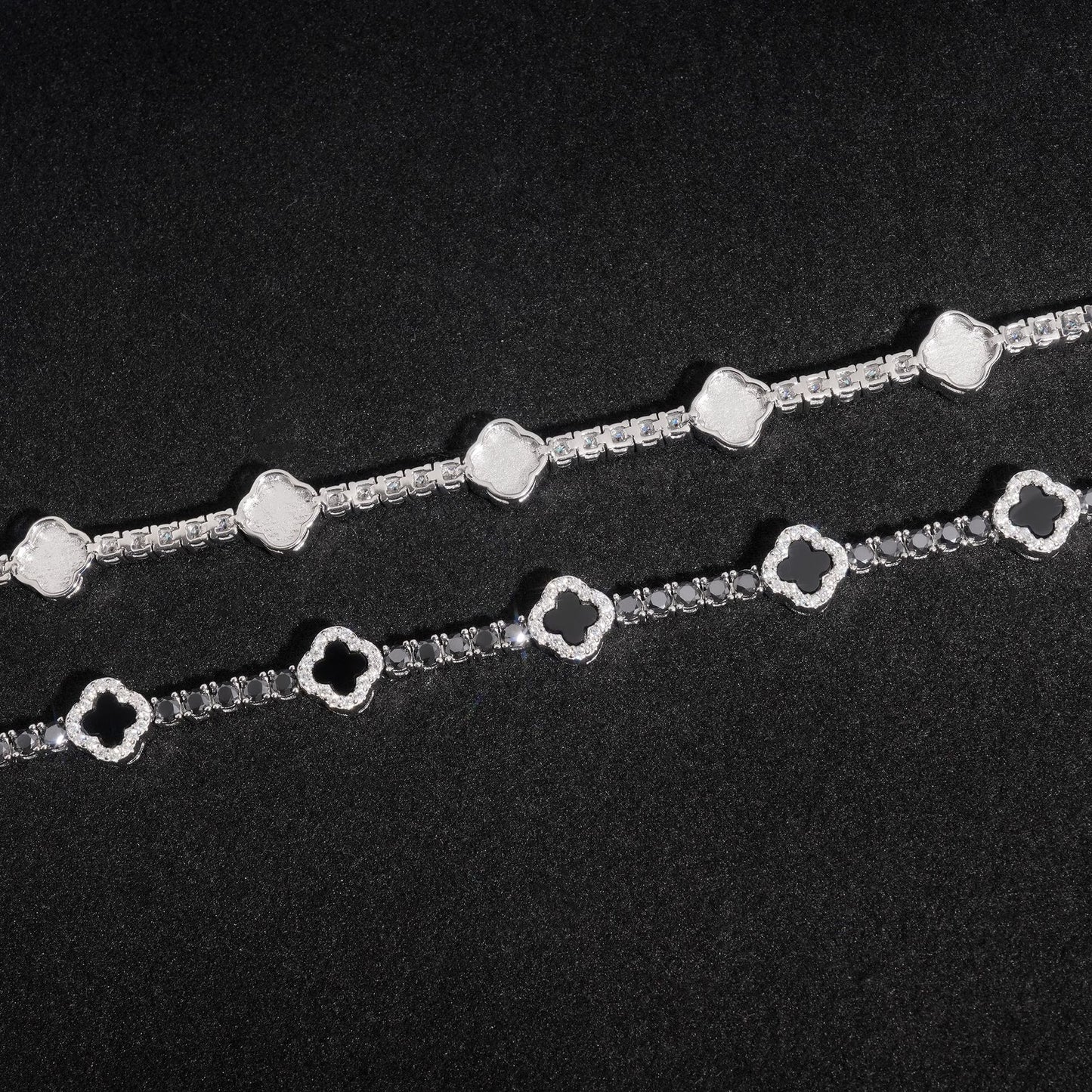 VVS Moissanite Four Leaf Clover Chain/Bracelet