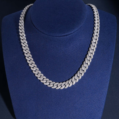 VVS MOISSANITE PRONG CUBAN CHAIN/BRACELET