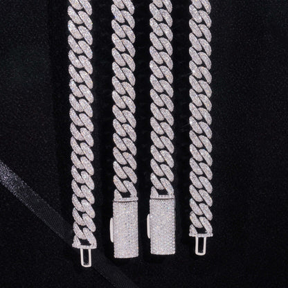 VVS MOISSANITE PRONG CUBAN CHAIN/BRACELET