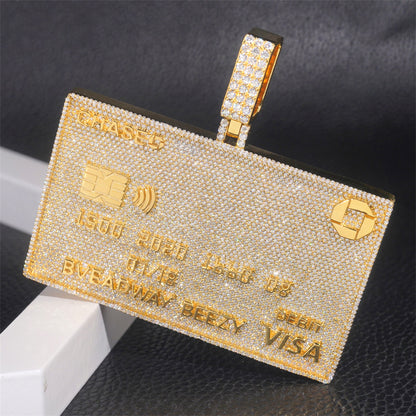 VVS Moissanite Card Pendant