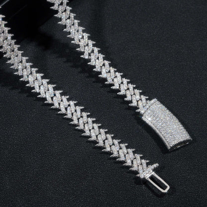 VVS MOISSANITE 10MM PRONG CUBAN CHAIN/BRACELET