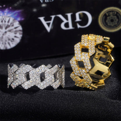 VVS MOISSANITE CUBAN RING