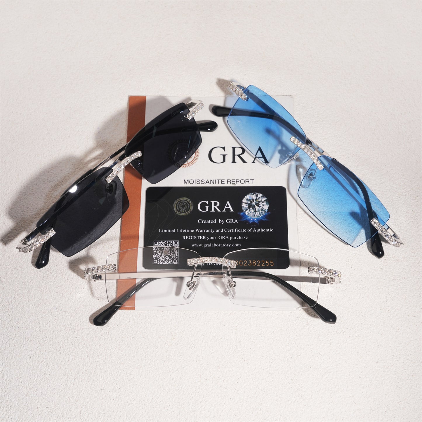 VVS Moissanite Rimless Glasses