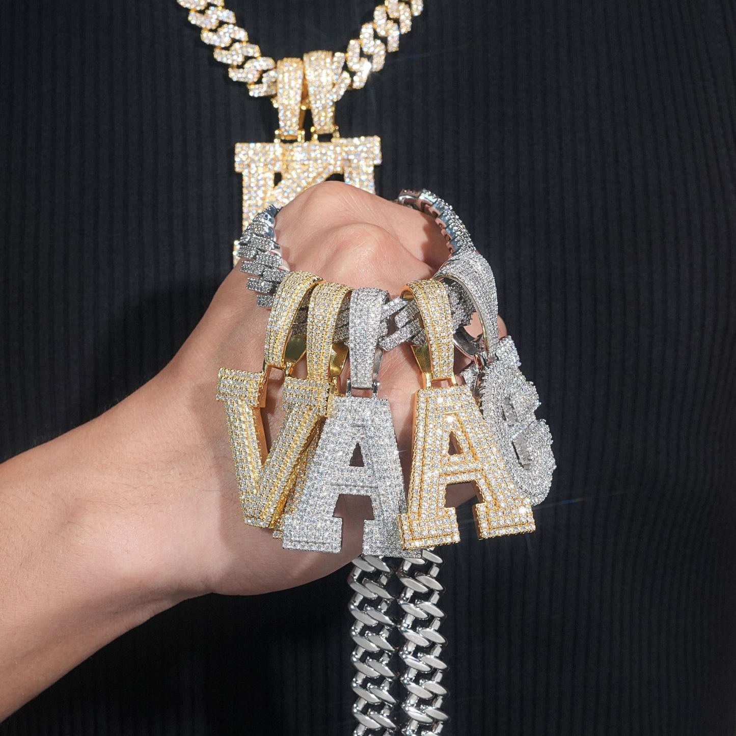 VVS Moissanite Letters Pendant