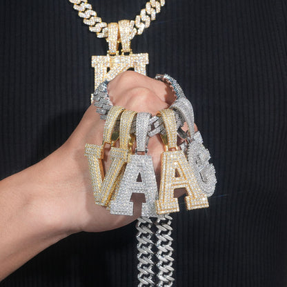 VVS Moissanite Letters Pendant