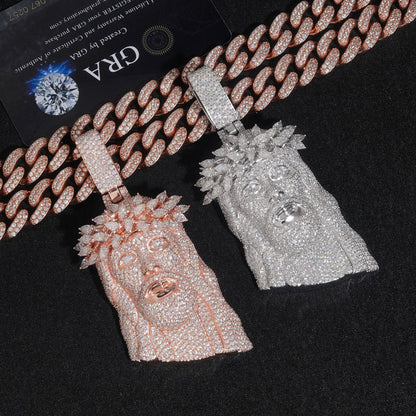 VVS Moissanite Jesus Piece Pendant